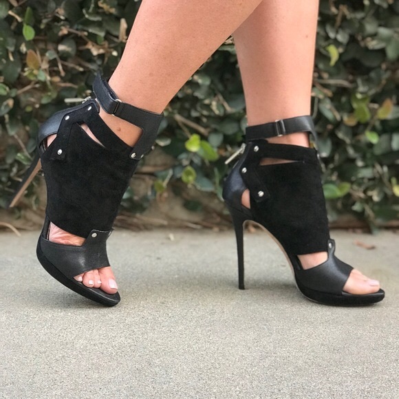 Halia leather booties HERVE LEGER by Max azria - Picture 4 of 6